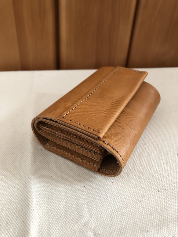 カモフラ柄（迷彩）三つ折り財布‼︎  コンパクト財布 姫路レザー 3枚目の画像