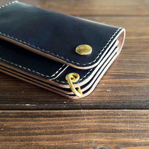 ヌメ革/丘染めD.NAVY ミドルトラッカーウォレット-02 42talon ヌメ革/丘染めD.NAVY ミドルトラッカーウォレット-02 42talon