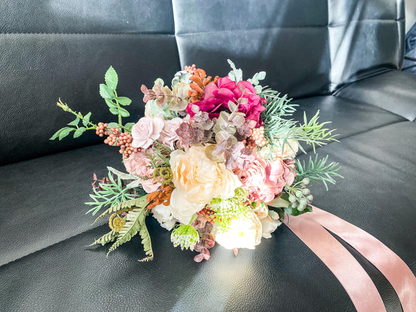 アーティフィシャルブーケ　＊＊イングリッシュローズをたくさん使ったbouquet＊＊ 9枚目の画像