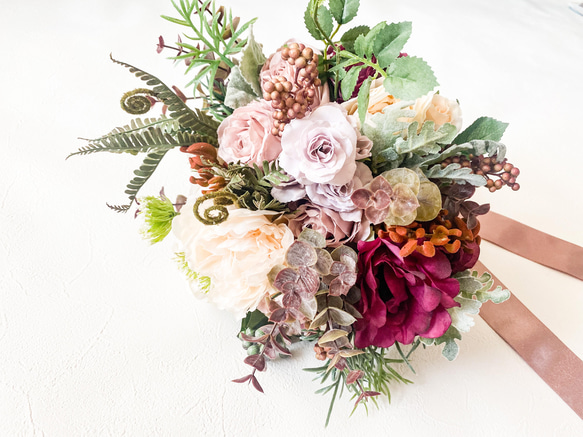 アーティフィシャルブーケ　＊＊イングリッシュローズをたくさん使ったbouquet＊＊ 6枚目の画像