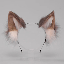 【ギフトホットセール】6カラーブロッキングシミュレーション猫耳ヘッドバンド|リアルな獣耳毛皮のようなオオカミ耳犬耳日系アメリカ人 1枚目の画像