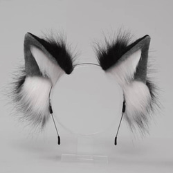 【ギフトホットセール】6カラーブロッキングシミュレーション猫耳ヘッドバンド|リアルな獣耳毛皮のようなオオカミ耳犬耳日系アメリカ人 3枚目の画像