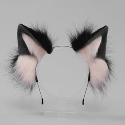 【ギフトホットセール】6カラーブロッキングシミュレーション猫耳ヘッドバンド|リアルな獣耳毛皮のようなオオカミ耳犬耳日系アメリカ人 2枚目の画像