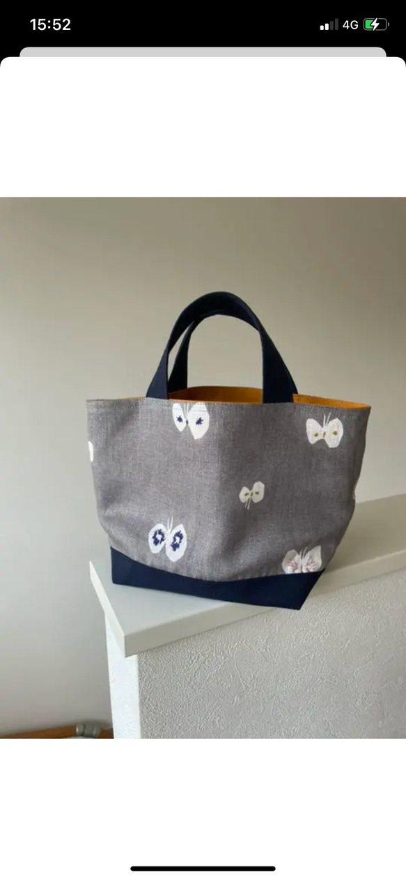 ミナペルホネン　ハンドメイド　ミニトートバッグ♡ ミナペルホネン ハンドメイドミニトート hanahane トートバッグ