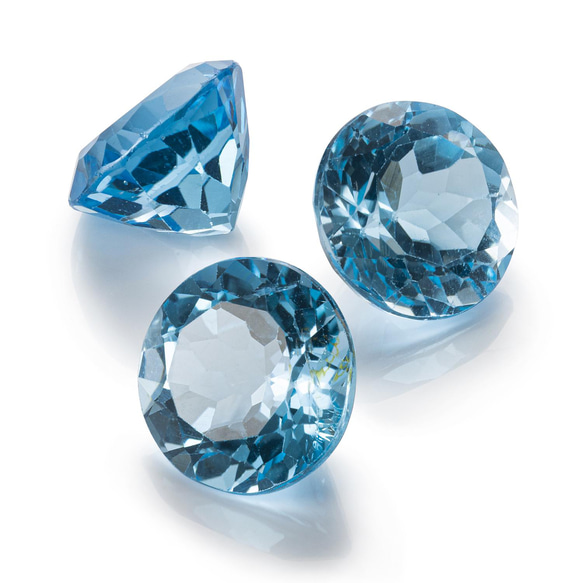 1粒売り 大粒宝石質スイスブルートパーズAAA ルース ラウンド