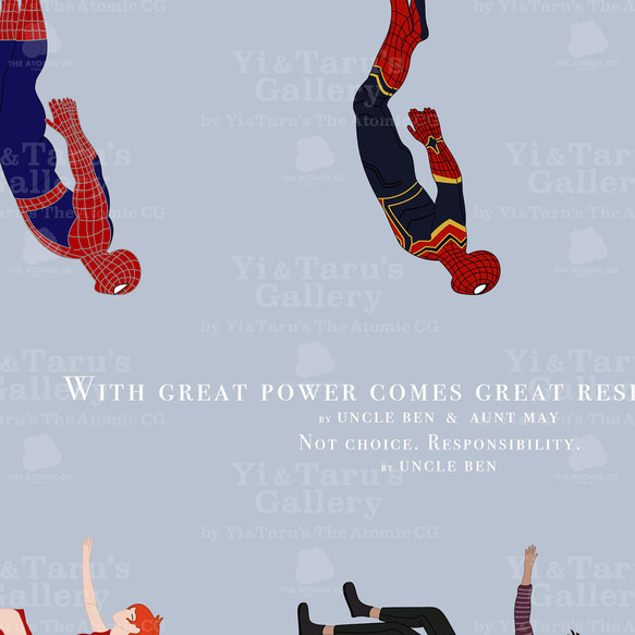 【SPIDERMAN 3人 ポップアート ポスター】Marvel 映画 スパイダーマン インテリアポスター 3枚目の画像