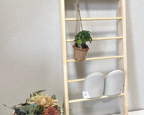ラダーラック◇壁収納◇カラー、サイズ変更可能 壁掛けラック