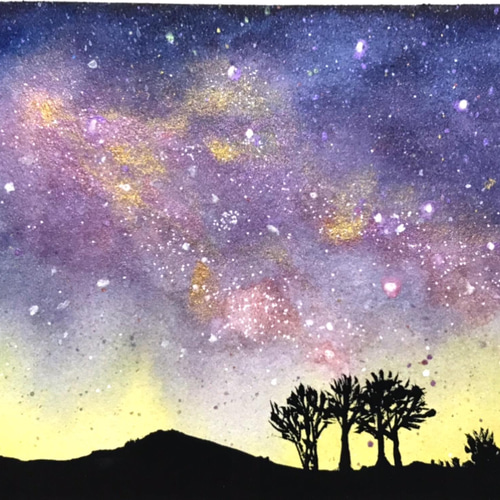 銀河/水彩画/No16 絵画 original-kyo 通販 13657492|Creema 銀河/水彩画/No16 絵画 original-kyo 通販 13657492|Creema