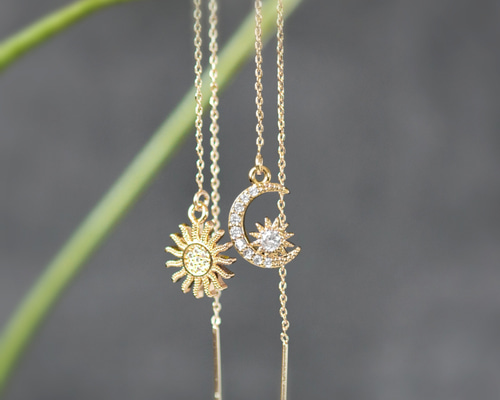 FACET STONE PIERCED EARRINGS(2JP1008)K10 ピアス｜スター