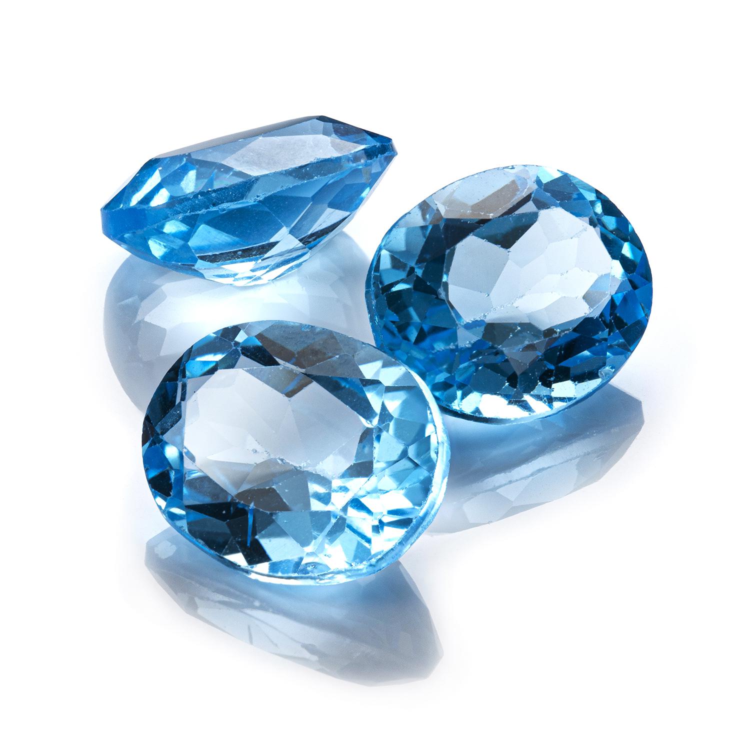 スイスブルートパーズ アクアマリン 宝石ルース ファセット Kgf14