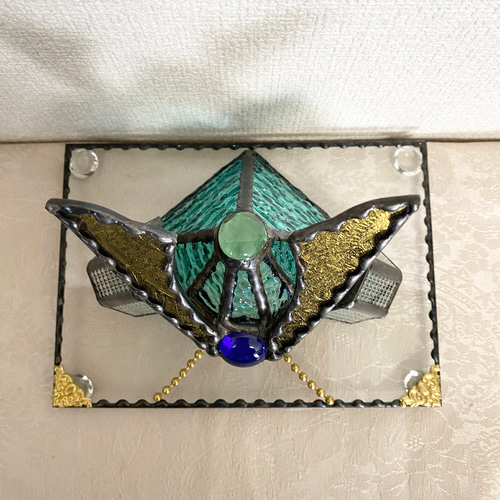 sgoステンドグラス岡山 | . 🦋蝶のアートグラス🦋 15センチ角