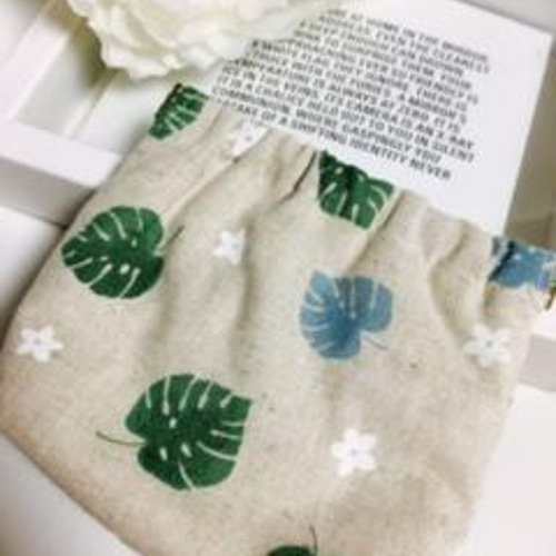 otonaバネポーチ モンステラ ハワイアン リーフ 南国 ポーチ MOMORINGO