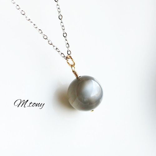 天然石ムーンストーン「 まんまる。一粒。」8.35ct サージカル