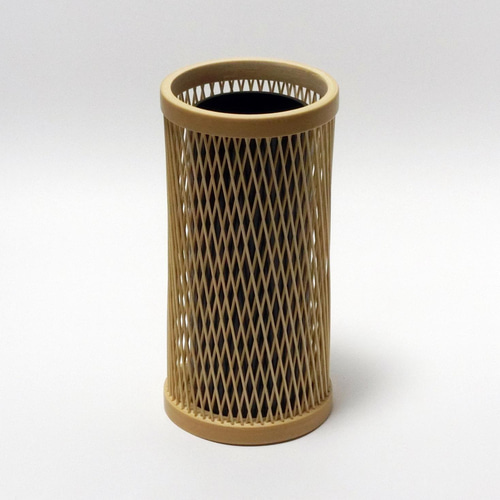 駿河竹千筋細工 優花 16 クロス さらし 伝統工芸の竹細工 一輪挿し