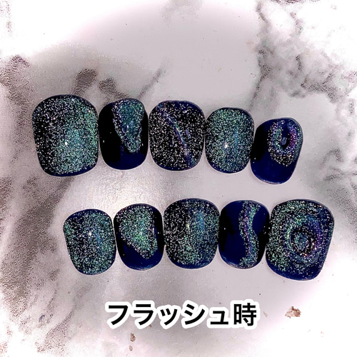.様✽オーダーネイルチップ ネイルチップサイズオーダー 青和柄 - メルカリ