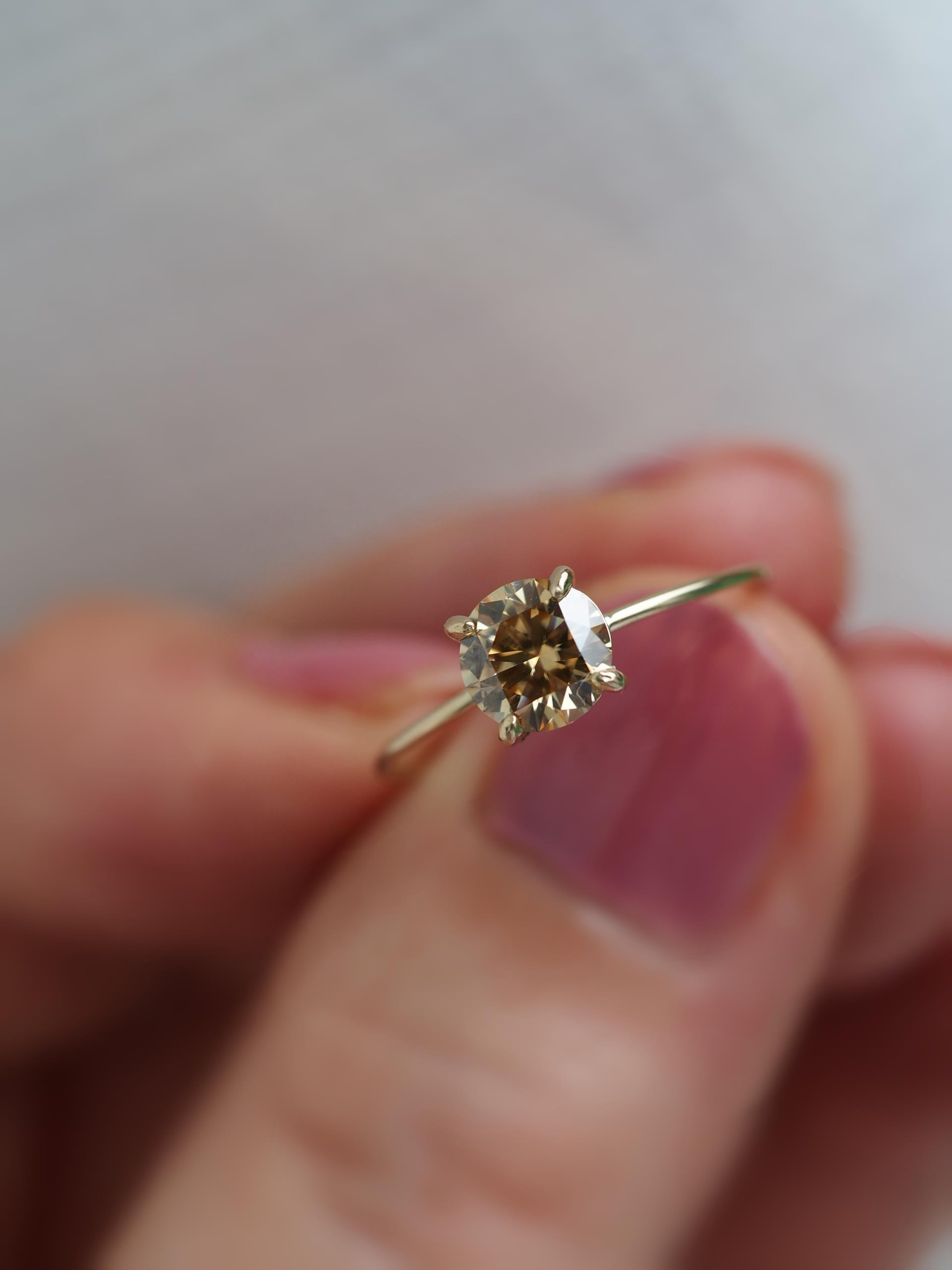 モアサナイト4　K10リング❀