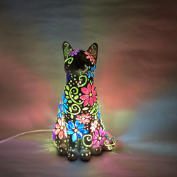 貓形燈罩（鐵線蓮）（二） 第8張的照片