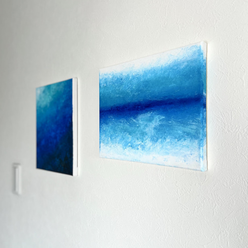 油絵（抽象画）空 油絵（抽象画）空