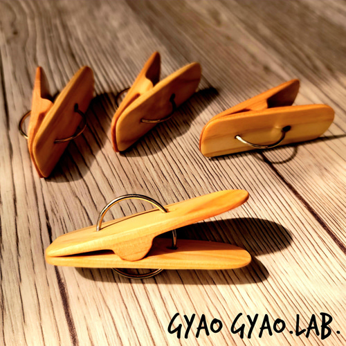 格好よすぎる洗濯バサミ風クリップ：Oil finish type【4個/SET
