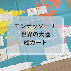 ☆モンテッソーリ☆ 世界の大陸 絵カード 1枚目の画像