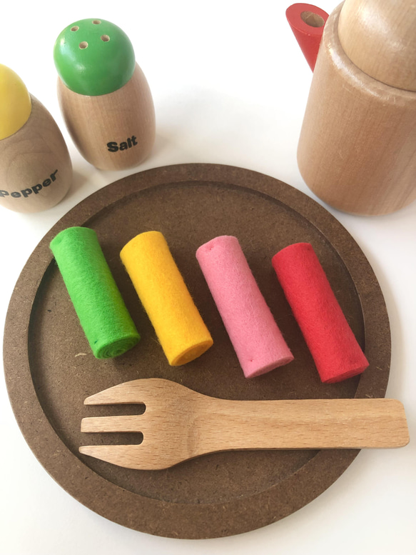 まきまきくん】フェルト棒 フェルトままごと おままごと 具材 ぽっとん