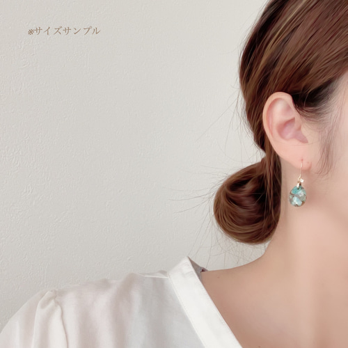 14kgfオーシャンジャスパーピアス/イヤリング 14kgfオーシャンジャスパーピアス/イヤリング