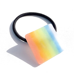 虹色ガラスのヘアゴム 6枚目の画像