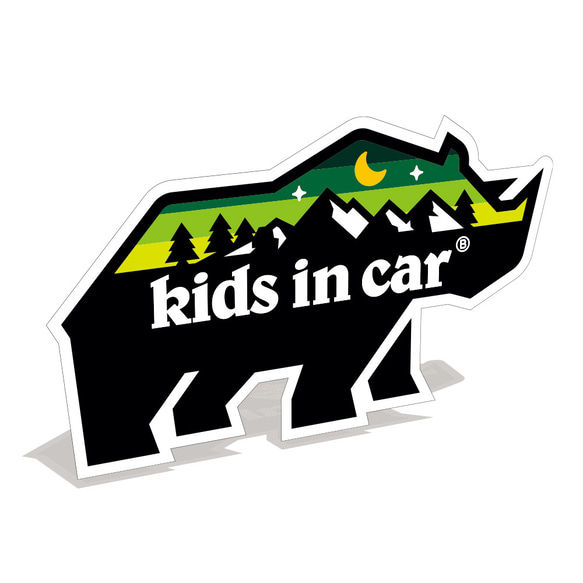 【マグネット】KIDS IN CAR マグネット ステッカー カーマグネット アウトドア サイ キッズインカー 1枚目の画像