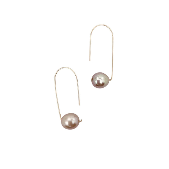 Alana珍珠耳環 - 玫瑰金(14K包金)/Alana Pearl Earrings-Rose Gold(14KGF) 第8張的照片