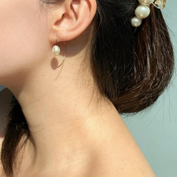 Aquata美人魚珍珠耳環 (14K包金) / Aquata Pearl Earrings (14KGF) 第2張的照片