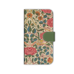 ウィリアムモリス スマホケース 手帳型 カバー iPhone17 16 15 SE Air ほぼ全機種対応 送料無料 10枚目の画像