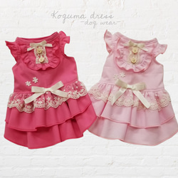 【Grace ワンピースドレス❁﻿.】犬服  Koguma-dress 1枚目の画像