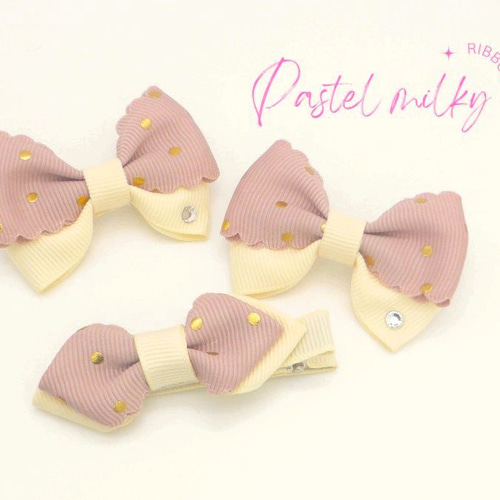 【ふんわりリボン】キッズヘアクリップ　ベビーヘアクリップ　ヘアゴム　⑧ ふんわりリボン②】ベビーヘアクリップキッズヘアクリップヘアゴム