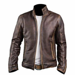 ヤギ革苦しめられた処理ライダージャケット Goat Leather Distressed Jacket 2枚目の画像