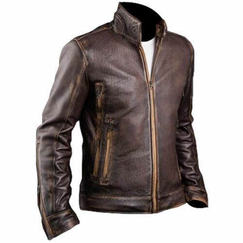 ヤギ革苦しめられた処理ライダージャケット Goat Leather Distressed 