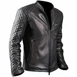 羊革キルティングライダーバイカージャケット Sheep Leather