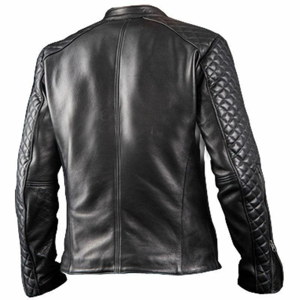 羊革キルティングライダーバイカージャケット Sheep Leather Quilted Rider Jacket 2枚目の画像