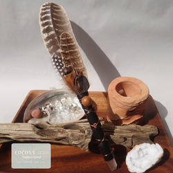 スマッジング　スマッジファン　ワンド スマッジングフェザーワンド / Smudge Feather Fan その他インテリア