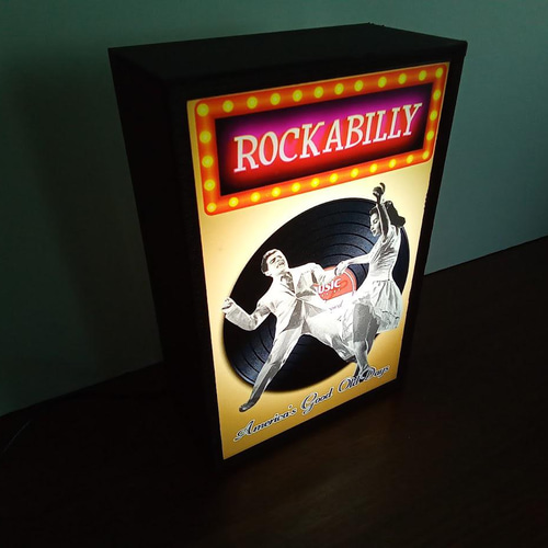 【Lサイズ】ロカビリー ギター ロックンロール 看板 置物 雑貨 ライトBOX 【Lサイズ】ロカビリー ギター 置物 ロックンロール 看板 ライトBOX 雑貨