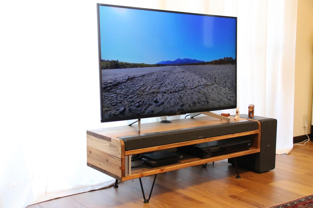 ハンドメイド　テレビ台　棚　オーダー受け付けます オーダー対応 サウンドバー埋め込み テレビ台 テレビ台・テレビボード
