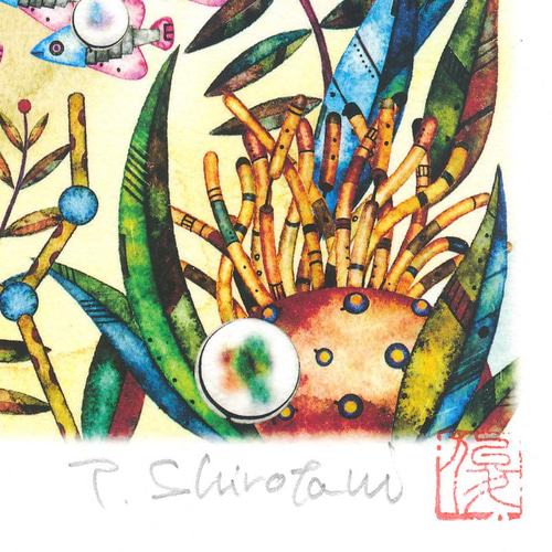 ディギ　リュウグウノツカイ 深海を泳ぐ機械仕掛けのリュウグウノツカイ』 デジタル版画 / A4サイズ