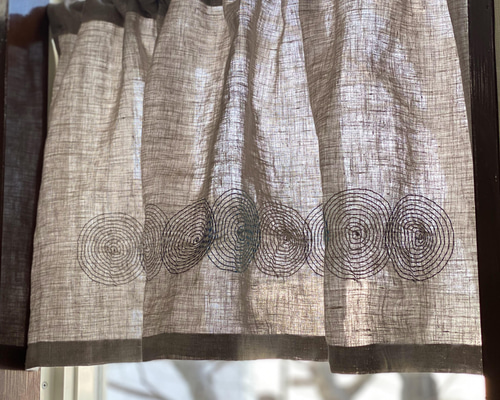 カフェカーテン【ルル様ご相談ページ】ハンドメイド カフェカーテン 切子 おしゃれ 和 和テイスト 間仕切り 小窓 出窓