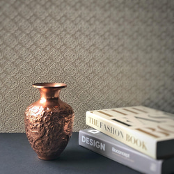 ペルシャの銅製　飾り壺　花器（ガラムザニー）【GHALAM ZANI -001】 6枚目の画像