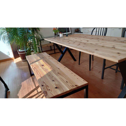 ダイニングテーブル テーブル おしゃれ 一枚板 横幅 100~180cm 北欧 木製 サイズオーダー可【変形Xデザイン】 16枚目の画像