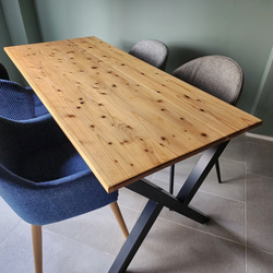 ダイニングテーブル テーブル おしゃれ 一枚板 横幅 100~180cm 北欧 木製 サイズオーダー可【変形Xデザイン】 3枚目の画像
