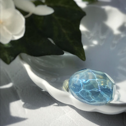 Creema限定！Sea glass ring＊ウォータリーブルー 2枚目の画像