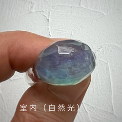 Creema限定！Sea glass ring＊ウォータリーブルー 4枚目の画像