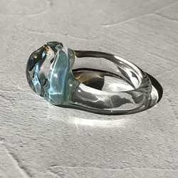 Creema限定！Sea glass ring＊ウォータリーブルー 6枚目の画像