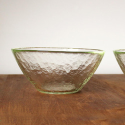 在庫限り：リサイクルガラスの食器　サラダボウル 2枚目の画像