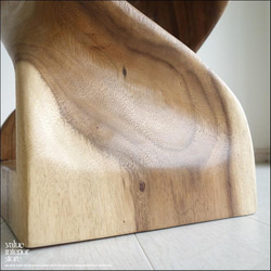 無垢材 ウェーブスツールWNA イス 天然木 椅子 ベンチ 木製スツール ナチュラル 天然木 モンキーポッド 送料無料 8枚目の画像